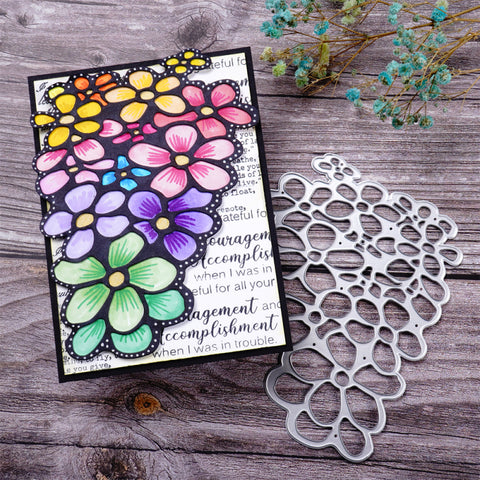 Inlovearts Blooming Flower Border Cutting Dies