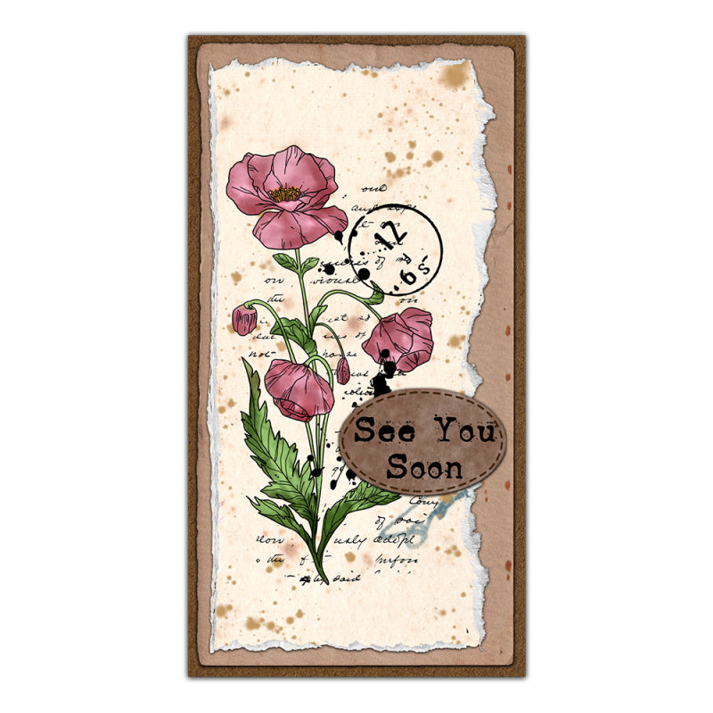Inlovearts Blooming Flower Clear Stamps