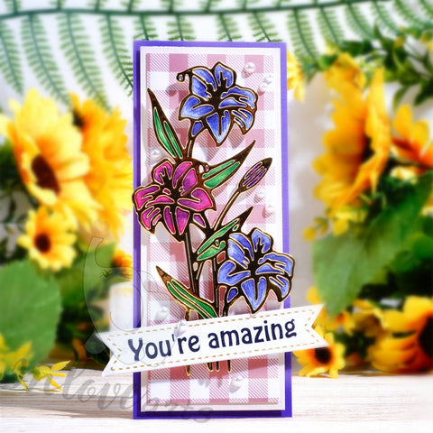 Inlovearts Blooming Lilies Cutting Dies