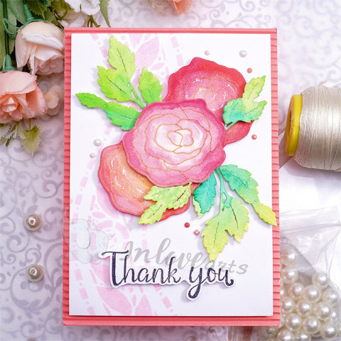 Inlovearts Blooming Rose Cutting Dies