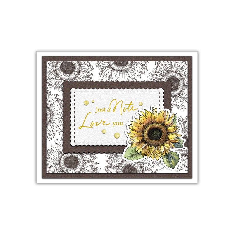 Inlovearts Blooming Sunflower Clear Stamps