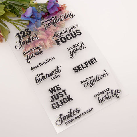 Inlovearts Bold Font Word Clear Stamps
