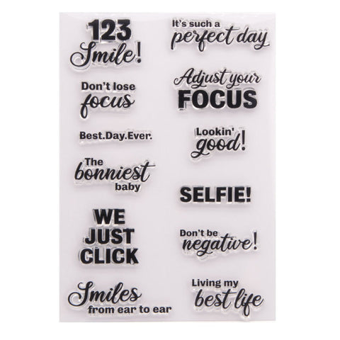 Inlovearts Bold Font Word Clear Stamps