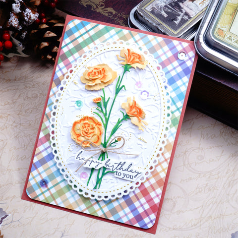 Inlovearts Bouquet of Carnations Cutting Dies