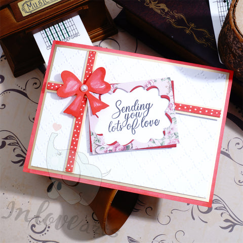 Inlovearts Bowknot Border and Note Cutting Dies