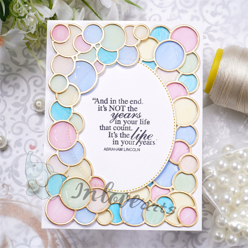 Inlovearts Bubble Border Cutting Dies
