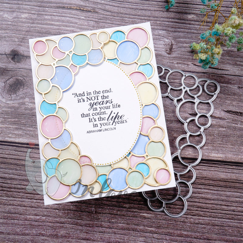 Inlovearts Bubble Border Cutting Dies