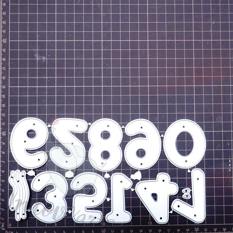 Inlovearts Bubble Number Cutting Dies