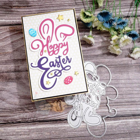 Inlovearts Bunny Ear and Easter Word Cutting Dies