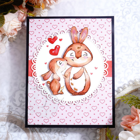 Inlovearts Bunny Kissing Mom Cutting Dies