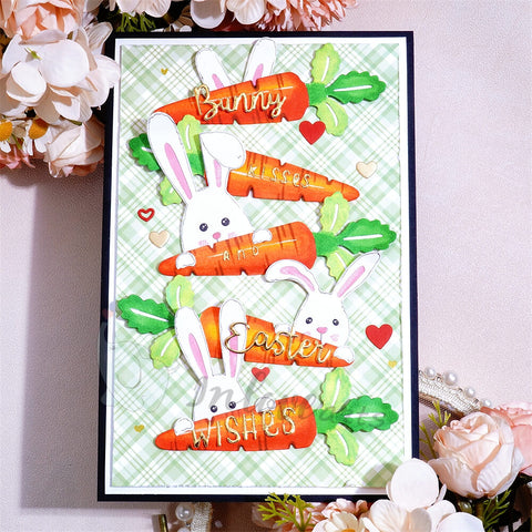 Inlovearts Carrot and Cute Bunny Series Cutting Dies