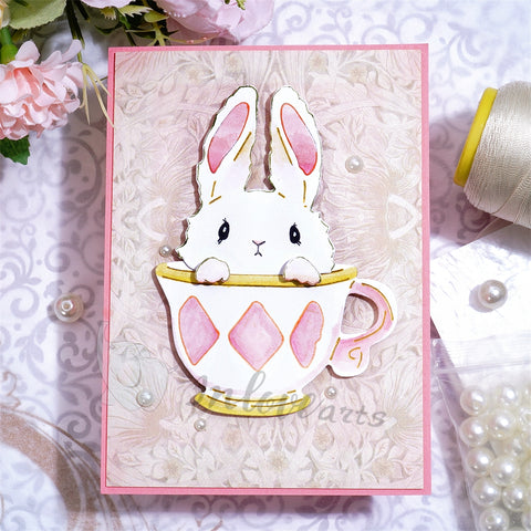 Inlovearts Bunny in the Cup Cutting Dies