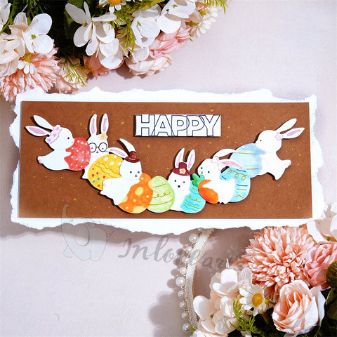 Inlovearts Bunny on the Egg Cutting Dies