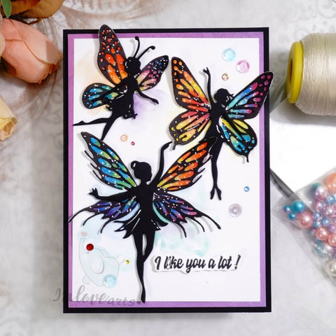 Inlovearts Butterfly Fairies Cutting Dies