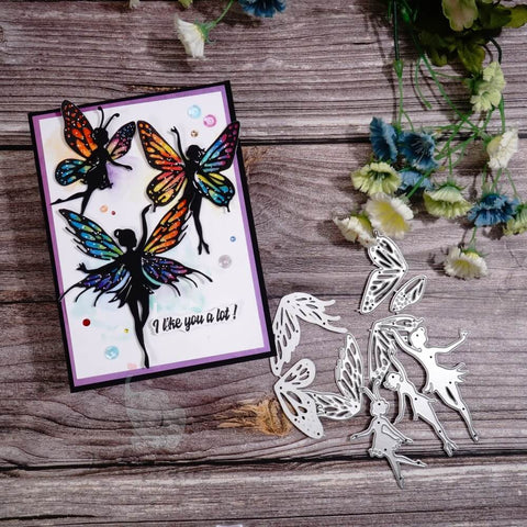 Inlovearts Butterfly Fairies Cutting Dies