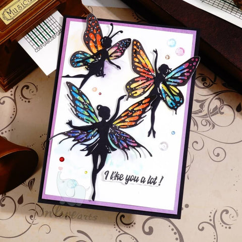 Inlovearts Butterfly Fairies Cutting Dies