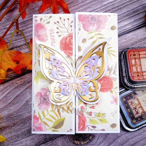 Inlovearts Butterfly Foldable Card Cutting Dies