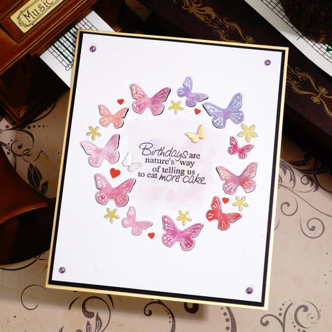 Inlovearts Butterfly Round Border Cutting Dies