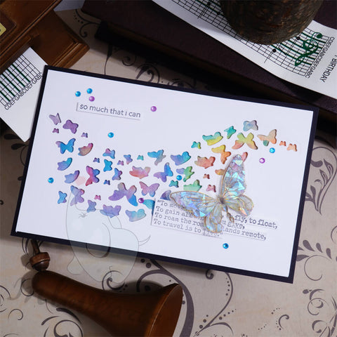 Inlovearts Butterfly Wave Border Cutting Dies