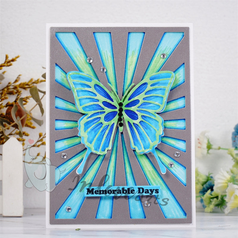 Inlovearts Butterfly and Hollow Line Background Board Cutting Dies