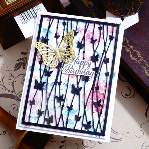 Inlovearts Butterfly and Lines Background Board Cutting Dies