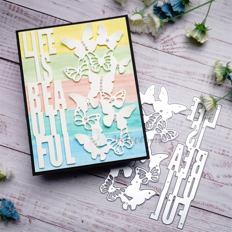 Inlovearts Butterfly and Word Cutting Dies