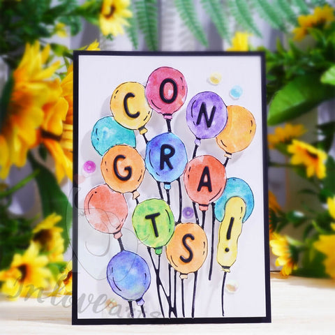 Inlovearts "CONGRATS" Balloon Cutting Dies