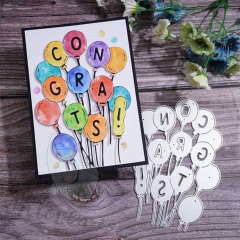 Inlovearts "CONGRATS" Balloon Cutting Dies