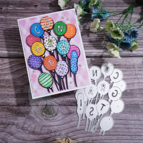 Inlovearts "CONGRATS" Balloon Cutting Dies