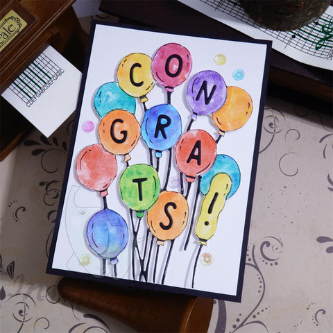 Inlovearts "CONGRATS" Balloon Cutting Dies