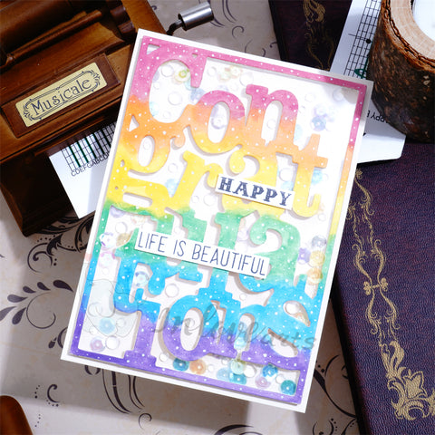 Inlovearts "CONGRATULATION" Word Background Board Cutting Dies