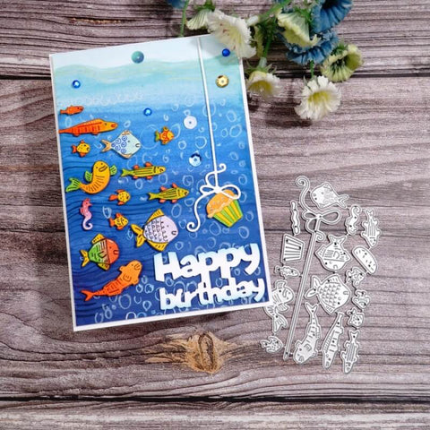 Inlovearts Cake and Ocean Fish Cutting Dies