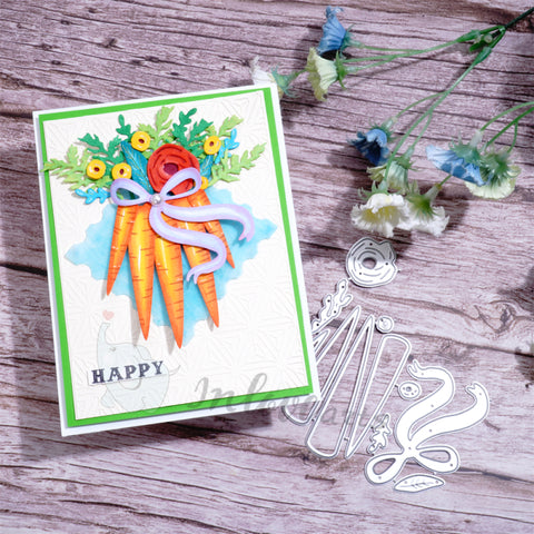 Inlovearts Carrot Bouquet Cutting Dies