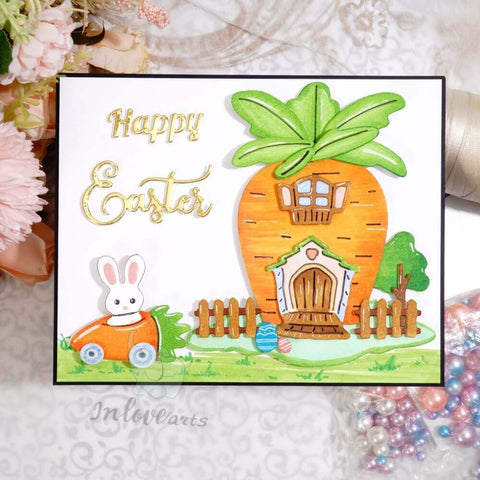 Inlovearts Carrot and Cute Bunny Series Cutting Dies