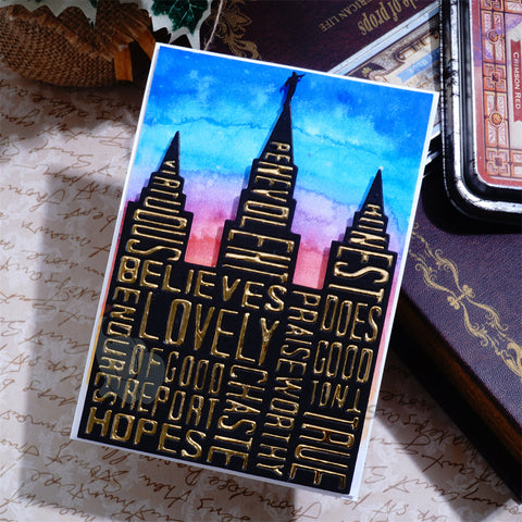 Inlovearts Castle with Word Cutting Dies