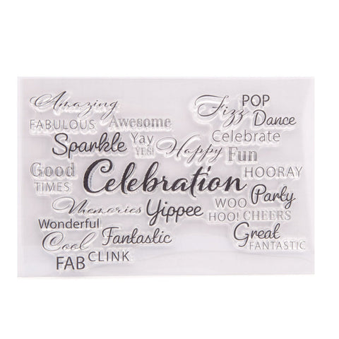 Inlovearts Celebration Word Clear Stamps