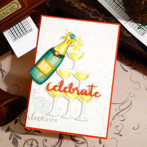 Inlovearts Champagne Celebration Cutting Dies