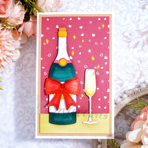 Inlovearts Champagne and Glass Cutting Dies