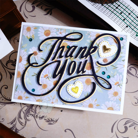 Inlovearts Chic Thank You Word Cutting Dies