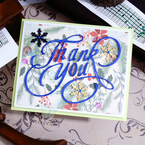 Inlovearts Chic Thank You Word Cutting Dies