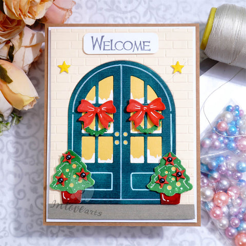 Inlovearts Christmas Decorated Window Cutting Dies