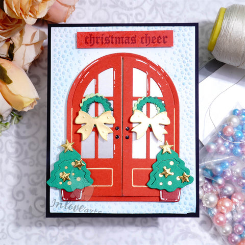 Inlovearts Christmas Decorated Window Cutting Dies