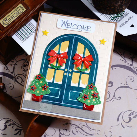 Inlovearts Christmas Decorated Window Cutting Dies