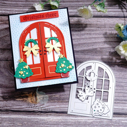 Inlovearts Christmas Decorated Window Cutting Dies