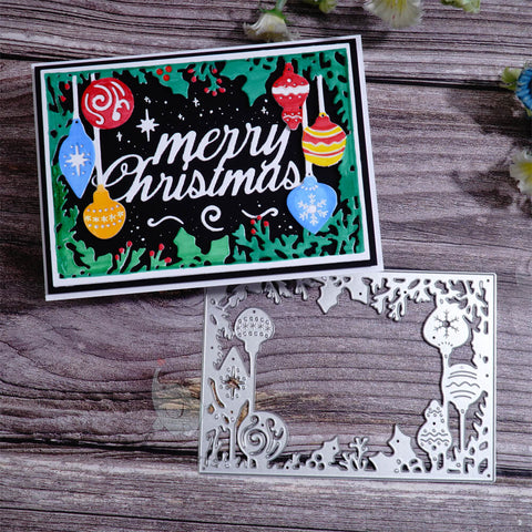 Inlovearts Christmas Decoration Frame Cutting Dies