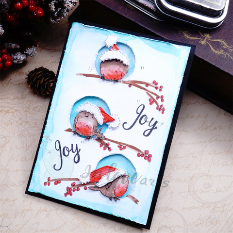 Inlovearts Christmas Decored Birds Cutting Dies