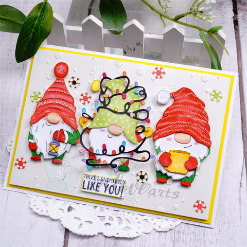 Inlovearts Christmas Decored Gnomes Cutting Dies
