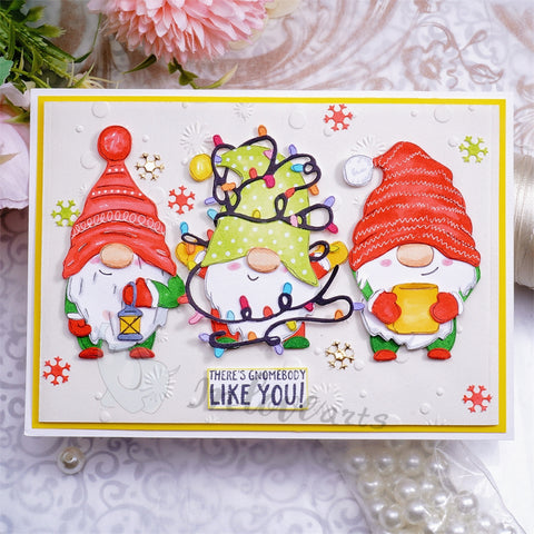 Inlovearts Christmas Decored Gnomes Cutting Dies