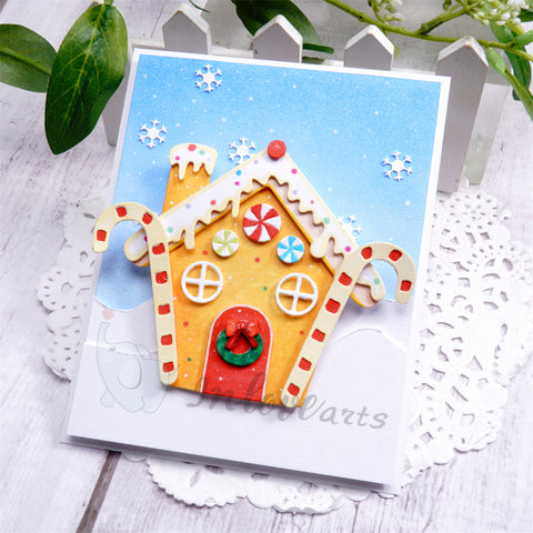 Inlovearts Christmas Decorated House Cutting Dies