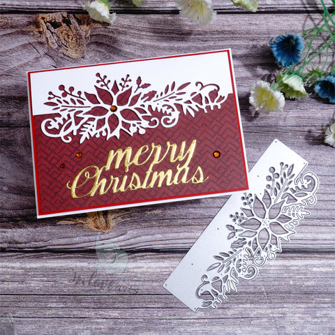 Inlovearts Christmas Flower Border Cutting Dies